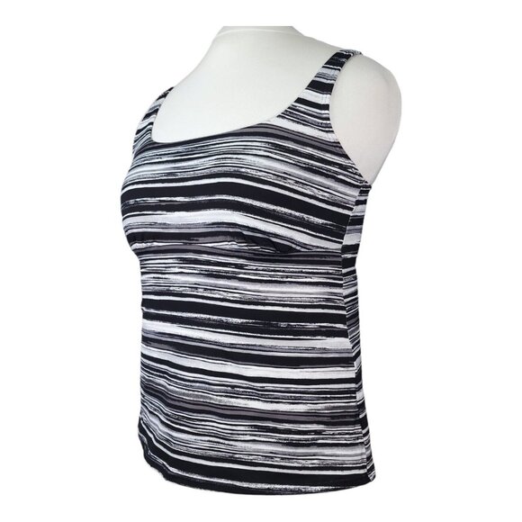 Lands End Tankini Swim Top Size 16 Square Neck Underwire Bra Swimsuit New - Picture 4 of 10